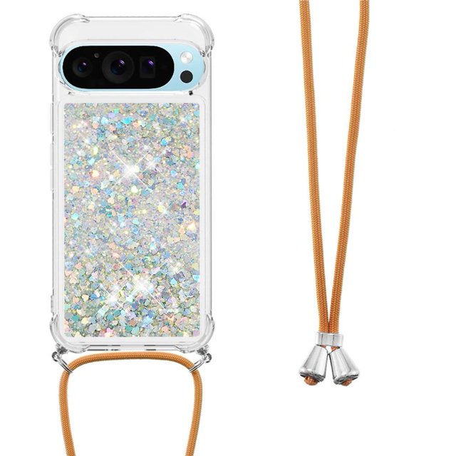 Funda FOXDOCK para Google Pixel 10 con Cuerda Ajustable, Brillo Líquido, Protección Antigolpes y Lente – Ideal para Regalo