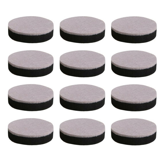 MRLESS 12Pcs Felt Furniture Pads for Chair Legs (Black)