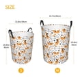 thumbnail image 5 of Balery Cute Dog Round Laundry Basket with Handles Waterproof Freestanding Laundry Hamper for Clothes Toys in the Dorm and Family-Small, 5 of 8