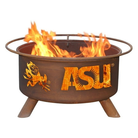 Patina 31 in. College Fire Pit with Grill and FREE Cover