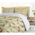 thumbnail image 5 of Ambesonne Paisley Duvet Cover Sets, Floral Leaf Pattern, 2-King, Red and Pale Green, 5 of 7