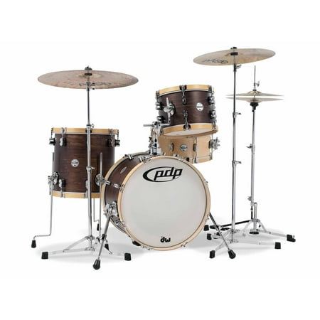 Pacific Classic Wood Hoop 3-Piece Shell Pack Bop Kit - Walnut Stain Finish
