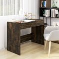 thumbnail image 1 of vidaXL Desk Smoked Oak 101x50x76.5 cm Engineered Wood, 1 of 5