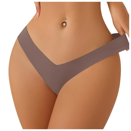 

DENGDENG Womens Thong Underwear Breathable Low Rise Quick Dry Thongs Sexy Solid G String
