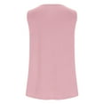 thumbnail image 6 of Summer Saving Usmisi Tank Tops Solid Crewneck Sleeveless T Shirts for Women Loose Flowy Pleated Swing Casual Vest Tunic Blouse Pink M Up to 65% off, 6 of 6