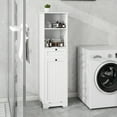 thumbnail image 2 of Bathroom Tall Cabinet Hidden Laundry Hamper Cabinet, Large Laundry Room Storage Cabinets With Tilt-Out Laundry Basket, Top Shelves And Drawer, 2 of 9