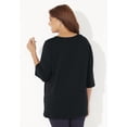 thumbnail image 3 of Catherines Women's Plus Size Petite Suprema Studio Double-Ring Tee, 3 of 6