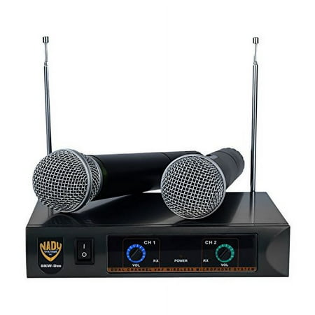 Nady DKW DUO HT P/R VHF Dual Wireless Handheld Microphone System includes 2 AC
