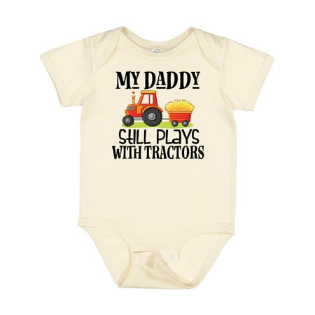 

Inktastic Farming Daddy Plays with Tractors Gift Baby Boy or Baby Girl Bodysuit