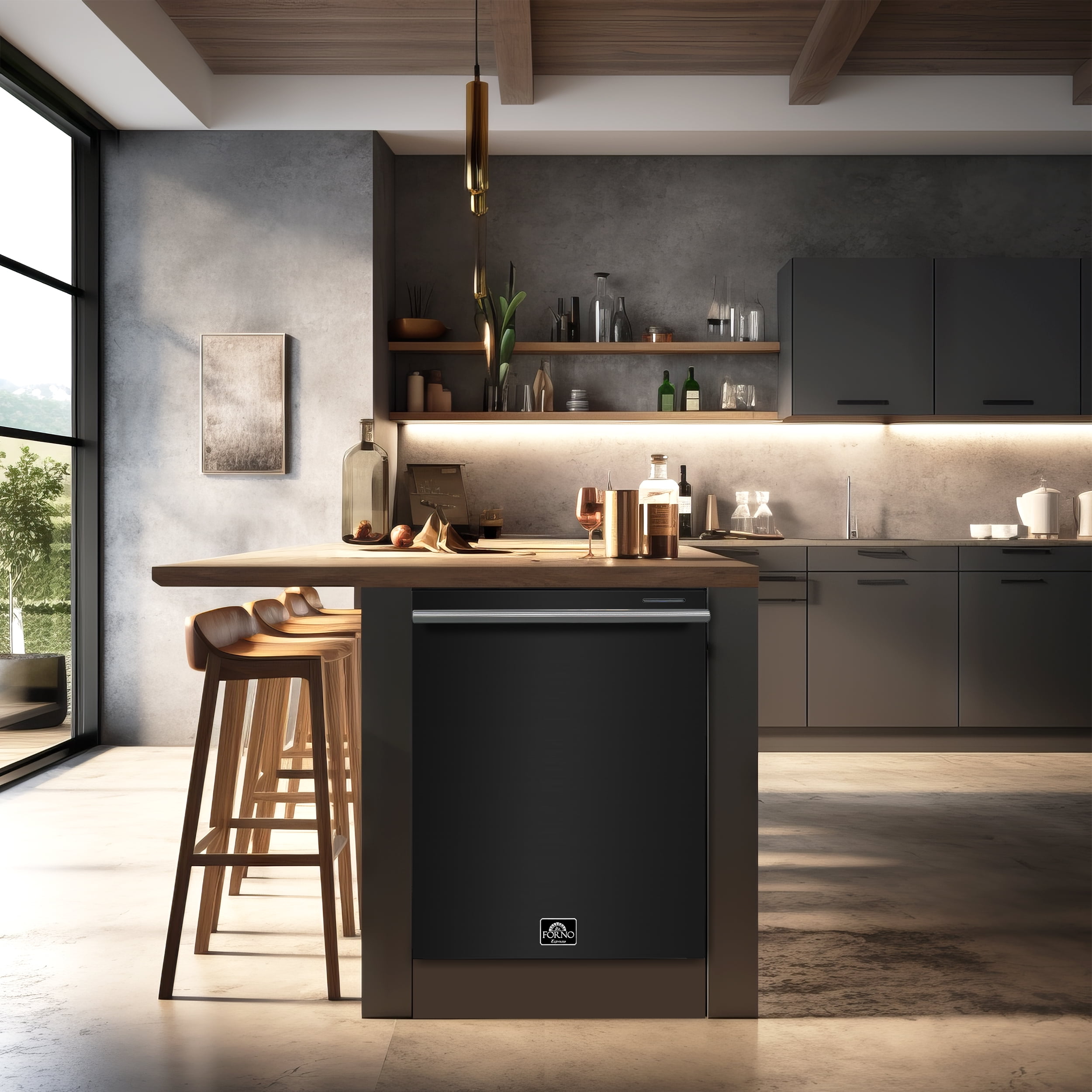 Forno FDWBI806724B 49 dBA Black Top Control Dishwasher