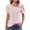 Pink, variant on Summer Tops for Women Trendy Petal Short Sleeve Shirts Breathable Eyelet Hollow Out Basic Tees Casual Loose Fit Work Blouses S-XXL