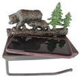 thumbnail image 2 of Lulu Decor, Set of 100% Cast Iron Bear Toilet Tissue paper & Towel Holder, designed with flat surface that can hold belongings like cell phone, wallets, keys etc (Set), 2 of 3