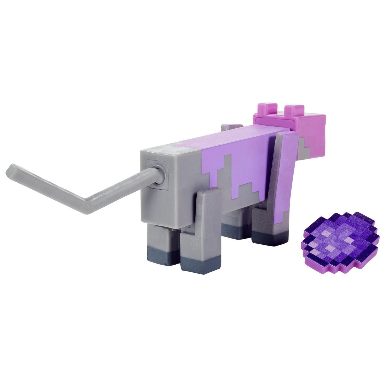 Figurine Création de Biomes Dyed Cat Minecraft, personnages pixelisés authentiques inspirés du jeu vidéo