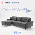 thumbnail image 2 of LASE Muebles Sala Esquinera En L Sofá Cama Reclinable 3 En 1 • California Onix, 2 of 6