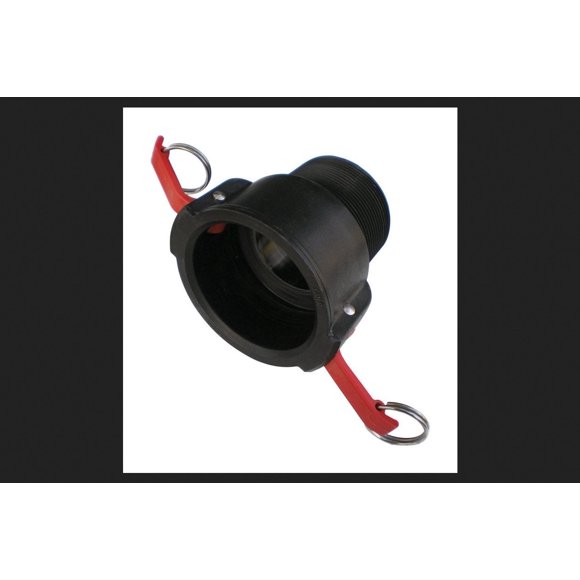 Acoplador PACER hembra de polipropileno de 5 cm de diámetro Negro
