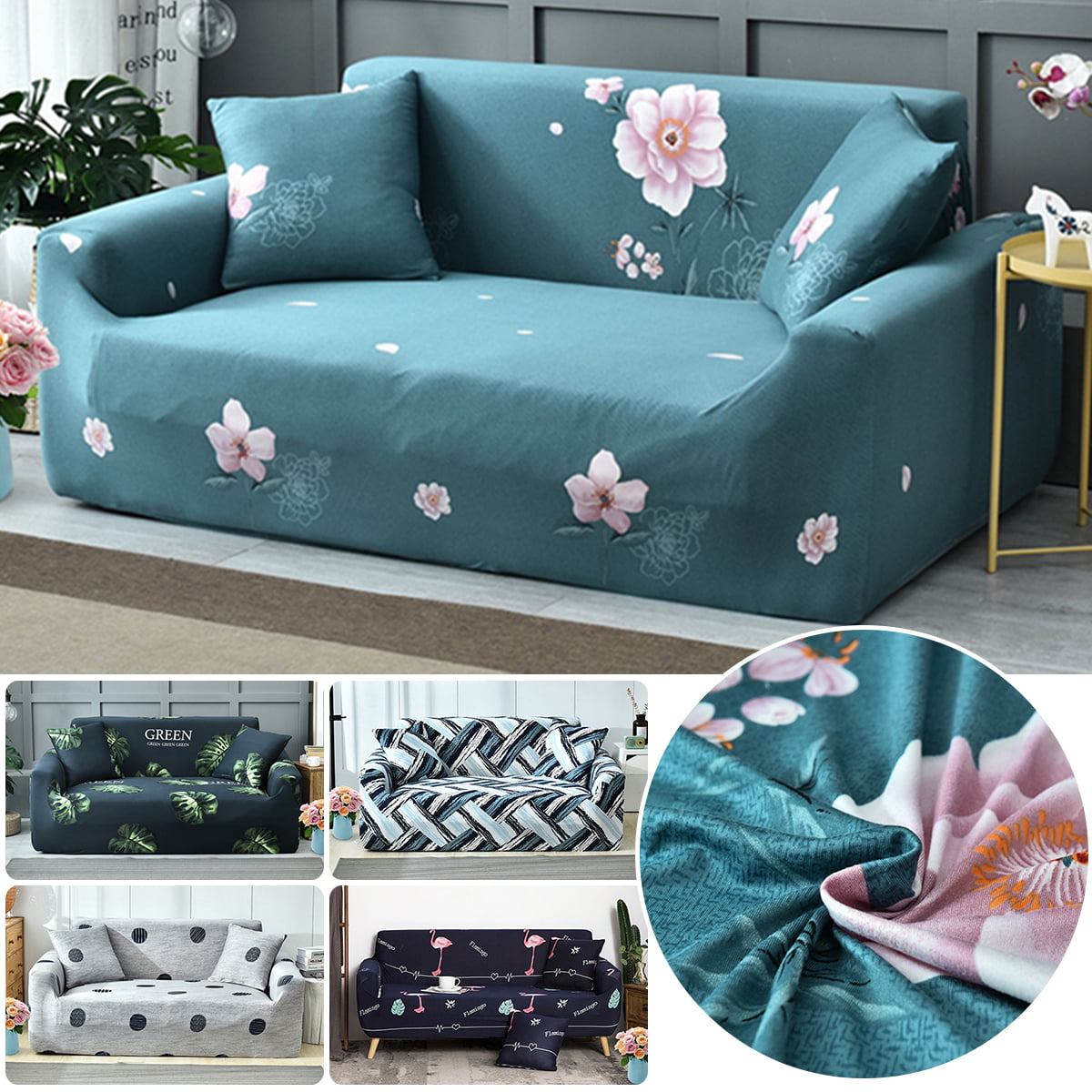 Details about   PREMIUM Elastic STRETCH SOFA COVERS Slipcover Protector Settee 1/2/3/4 Seater 