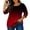 Red plus size fall tops for women a1, variant on thefmos Women Plus Size Fall Winter Round Neck 3/4 Sleeve Gradient Casual Loose Tshirt Pullover Tops for Women Cute Trendy Comfy Oversized Tee Blouses Daily Wear Work Outfits, Purple 2XL