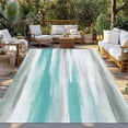 thumbnail image 3 of Outdoor Rug 4x6 ft Teal Grey Paint Waterproof Outdoor Patio Rug Mat Non Slip Outside Area Rugs Carpet for RV,Camping,Porch,Deck,Pool,Balcony,Backyard, Abstract Art Texture, 3 of 9