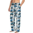 thumbnail image 6 of Logiee Blue Excavator Print Pajama Pants for Men,Men’s Pajama Bottoms,Mens PJ Pants with Pockets & Button Fly-Small, 6 of 6
