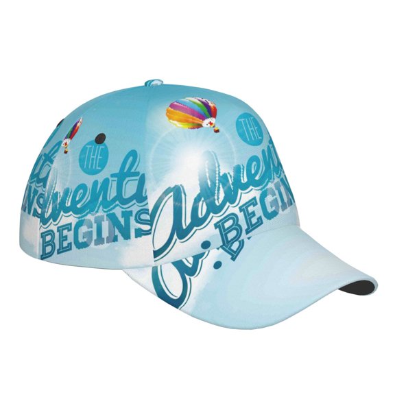 Kdxio Unisex The Travel Adventure Begins Pattern Baseball Cap Unisex Washed Classic Adjustable Hat