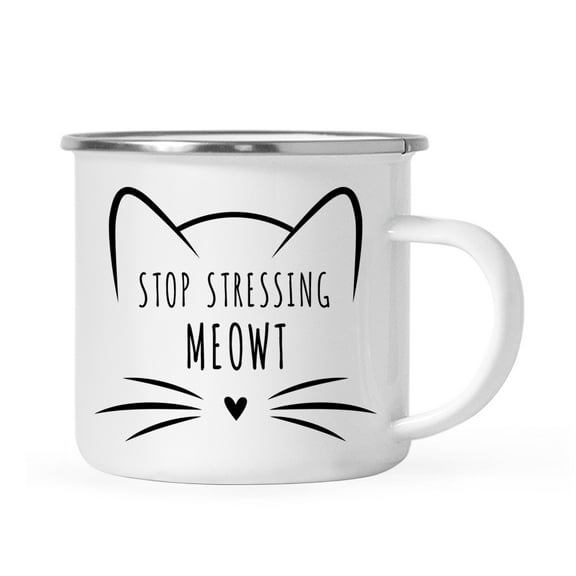 Koyal Wholesale Funny Cat Lover Campfire Coffee Mug, Stop Stressing Me Meowt