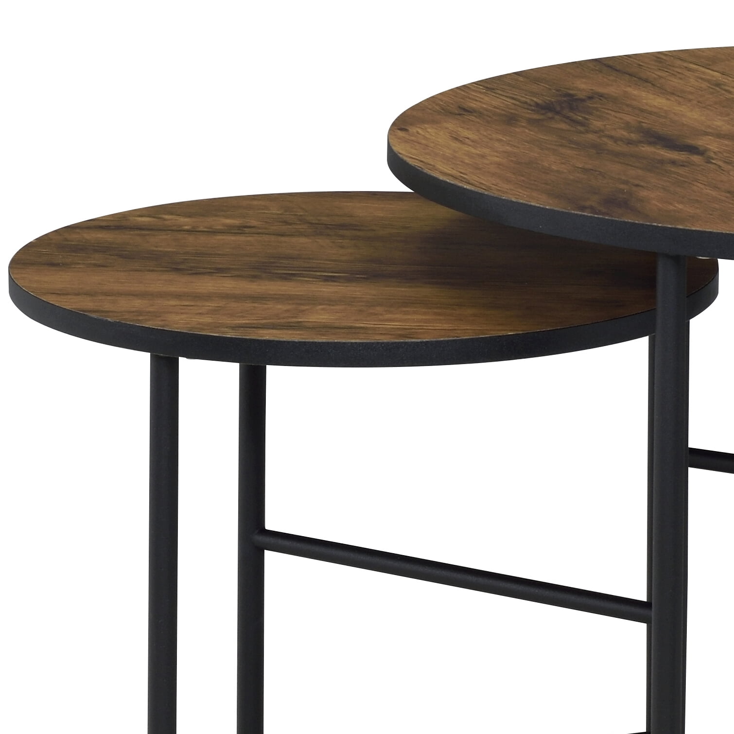 Nesting Table Set Oak Finish