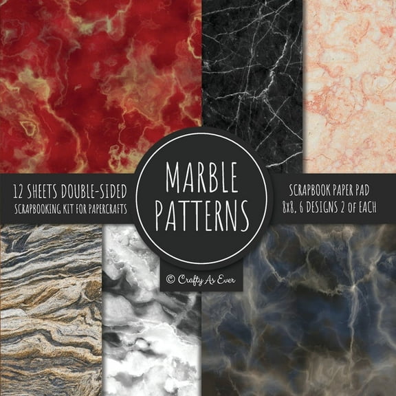 Marble Patterns Scrapbook Paper Pad 8x8 Scrapbooking Kit for Papercrafts, Cardmaking, Printmaking, DIY Crafts, Stationar, (Paperback)
