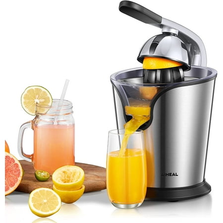 

Electric Citrus Juicer Squeezer Oranges Juicer with Rubber Handle and Two Size Cones 160W Silent Motor Juice Squeezer for Orange Lemon and Grapefruit