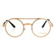 thumbnail image 1 of Steam Punk Retro Victorian Metal Rim Rose Gold Round Circle Lens Pimp Eye Glasses, 1 of 4