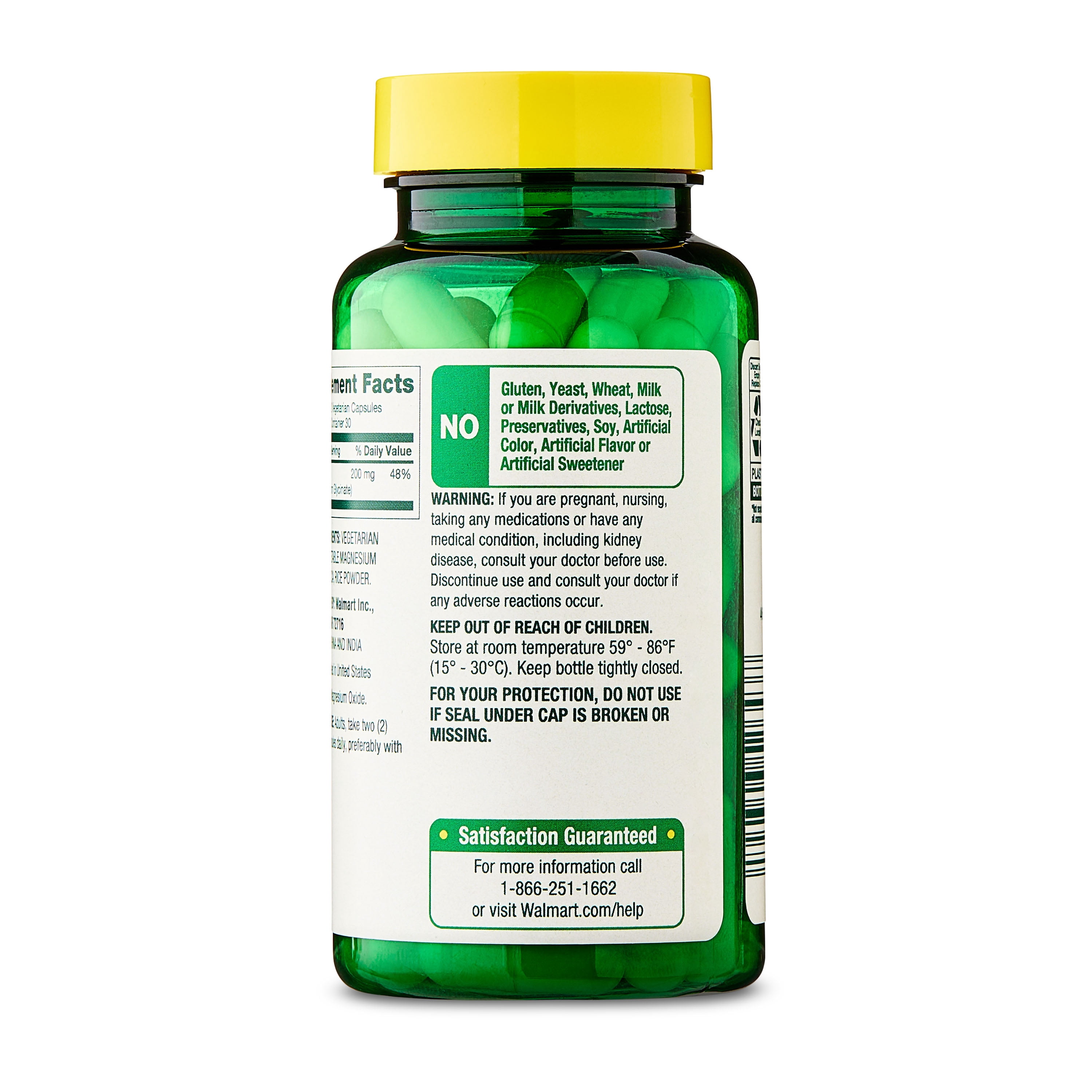 Spring Valley Magnesium Glycinate 200 mg Capsules, Supports Bone & Joint Health