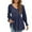 Navy, variant on Chbgutlmr Womens Tops V Neck Smocked Ruffle Long Sleeve Shirts Fall Slim Casual Solid Color Tunic Blouses