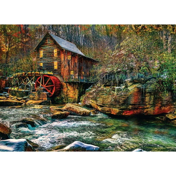 Willow Creek Press Old Mill Paper 26.625" x 19.25" Jigsaw Puzzle, 1000 Pieces