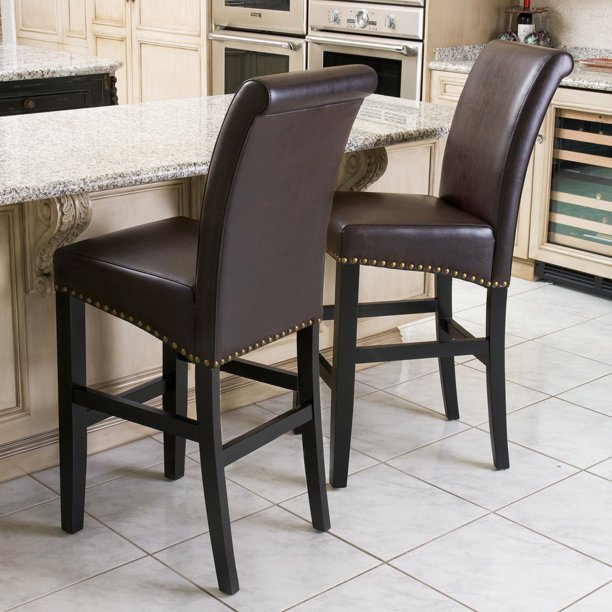 Iron City Bar Stool with Cushion Set of 2