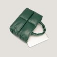thumbnail image 2 of Bolso informal para mujer Bolso hinchado de color sólido Cuero de PU Ligero para viajes de compras, 2 of 5