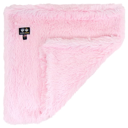 Bessie and Barnie Bubble Gum Luxury Shag Ultra Plush Faux Fur Pet/ Dog Reversible Blanket (Multiple Sizes)