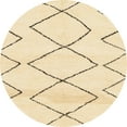 thumbnail image 1 of Ahgly Company Machine Washable Indoor Round Abstract Khaki Gold Area Rugs, 5' Round, 1 of 7