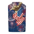 thumbnail image 5 of Pitauce Mens Sleeveless Patriotic Hoodies for 4th of July, Gym Workout Hooded Tank Tops Bodybuilding Muscle Cut Off T-Shirt with Pockets, 5 of 5