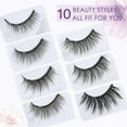 thumbnail image 3 of Magnetic Eyeliner and False Eyelashes Kit,Lashes Long Extension Eyelashes with Tweezers,Reusable and No Glue Needed, 3 of 4