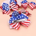 thumbnail image 7 of WUANDIXFA Bows for Toddler Girls 4th of July Hair Bow Baby Girl Fourth of July Bow Big Bows for Girls Red Bow for Hair 3-12 Years,Watermelon Red, 7 of 7