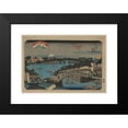 thumbnail image 2 of Keisai Eisen 14x11 Black Modern Framed Museum Art Print Titled - Ryogokubashi No Sekisho (1844), 2 of 5