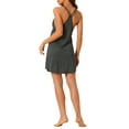 thumbnail image 3 of INSPIRE CHIC Women's Sleeveless Sleepshirt Chemises Lingerie V Neck Mini Slip Soft Pajama Dress L Dark Gray, 3 of 5