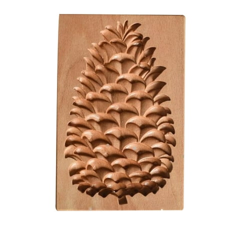 

Pine Cones Wooden Cookie Mold Portable Cake Baking Cutter Non-Toxic Cookie Stamp Mould High Temperature Resistant Wooden Biscuit Shape Tool for Cookie DIY