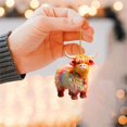 thumbnail image 5 of Christmas Ornaments Highland Cow Decor Christmas Tree Decorations Cute Acrylic Cow Pendants Cartoon Cow Decorative, 5 of 7