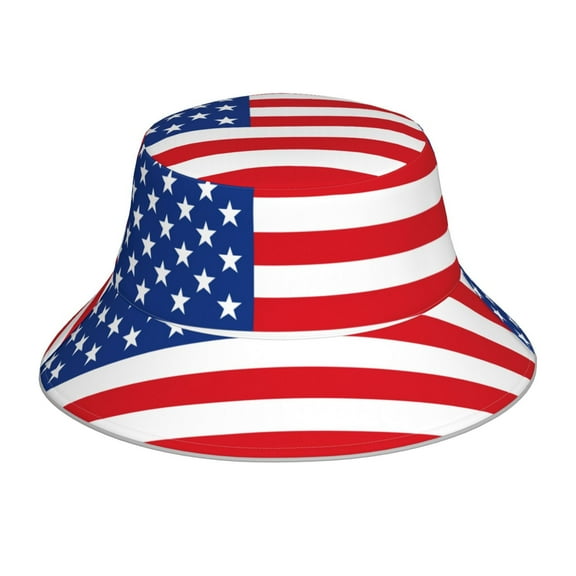 Balery America Flags3 Sun Hats for Men Women Bucket Hat UPF 50  Buckey Hat Boonie Hat Foldable UV Protection Hiking Beach Fishing Summer