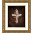 thumbnail image 1 of Robinson, Tamara 20x24 Gold Ornate Wood Framed with Double Matting Museum Art Print Titled - Cross Grunge II, 1 of 4