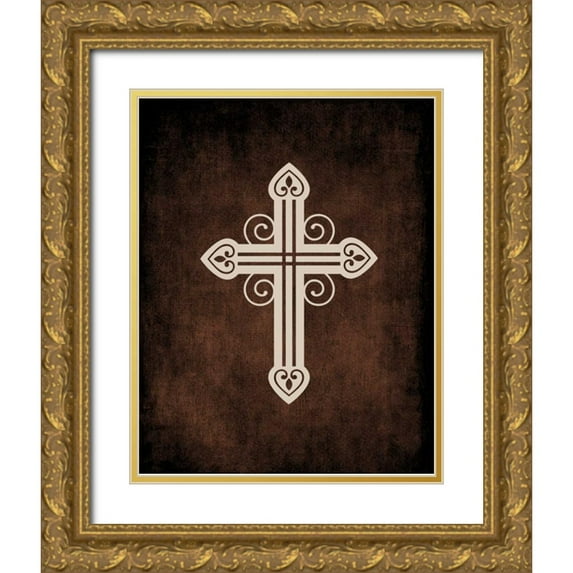 Robinson, Tamara 20x24 Gold Ornate Wood Framed with Double Matting Museum Art Print Titled - Cross Grunge II