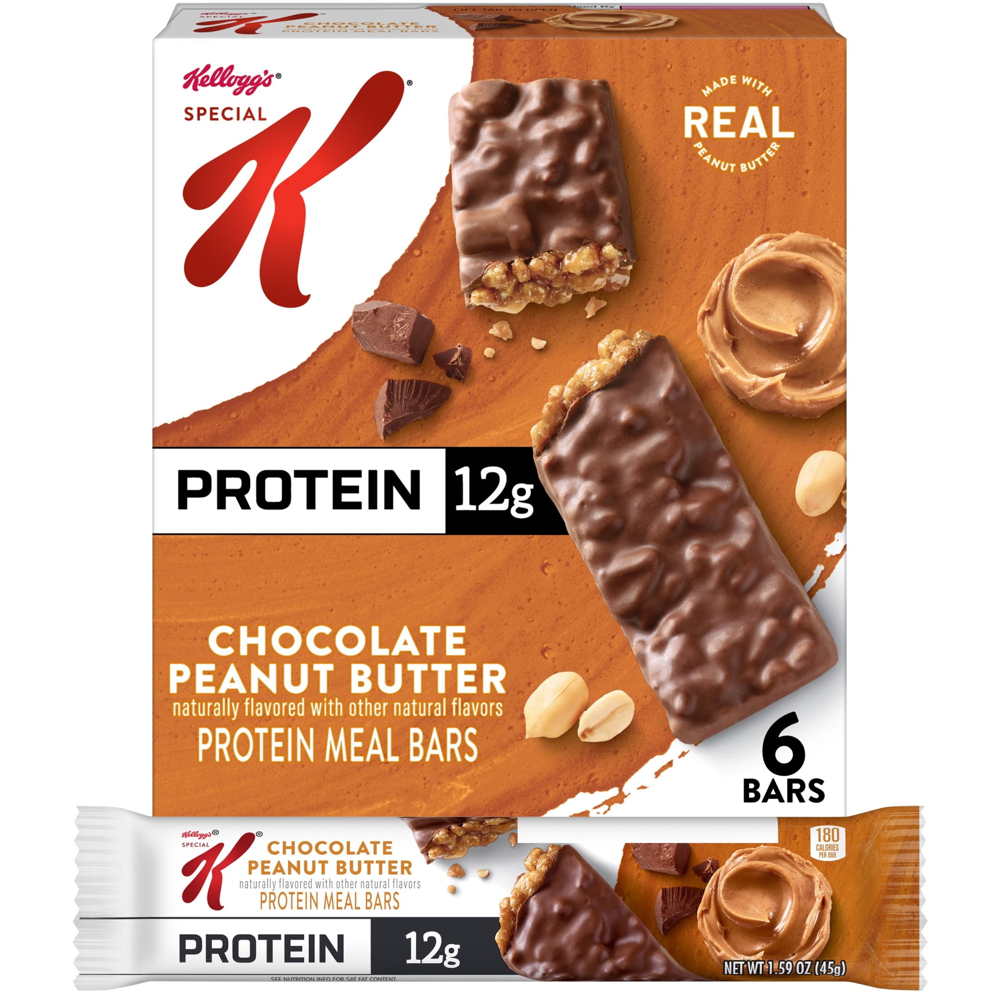 Special K, Chocolate Peanut Butter Protein Meal Bars, 6 Count