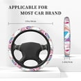 thumbnail image 6 of YFYANG Universal Elastic Purple Watercolor Abstract Graffiti Car Steering Wheel Cover, Non-Slip Sweat Absorbent, 6 of 8
