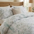 thumbnail image 5 of 100% Cotton Duvet Cover Set  Vintage Chic Style Green Floral Duvet Cover Lightweight Floral Bedding Set with Zipper Closure for All Season, Exquisite, Ultra Soft, 5 of 9