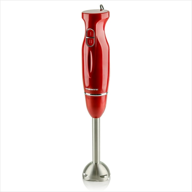 Ovente Electric Immersion Hand Blender 300 2 Mixing Speed Stainless Steel Blades, Portable for Smoothies, Soup, Red HS560R, 84 oz - Walmart.com
